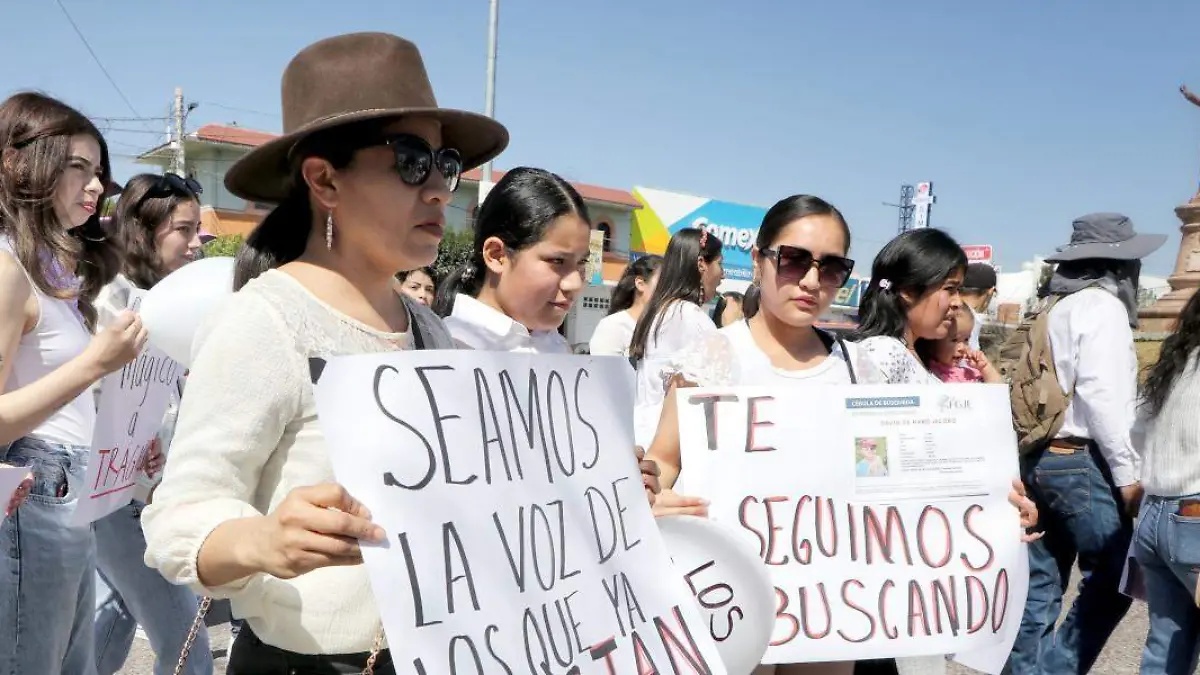 Marcha por desaparecidos en Jerez, Zacatecas